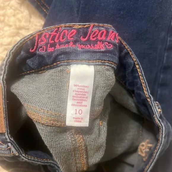 Justice Jeans Girls Size 10 LIKE NEW CONDITION - Picture 4 of 4